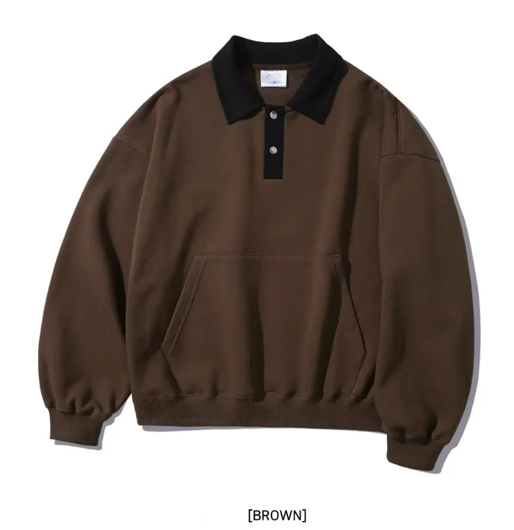 perstep  |[PERSTEP]★NOMAD TWO TONE COLLAR SWEATSHIRTS