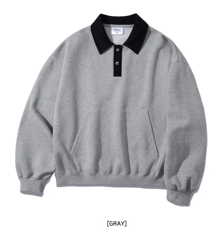 perstep  |[PERSTEP]★NOMAD TWO TONE COLLAR SWEATSHIRTS