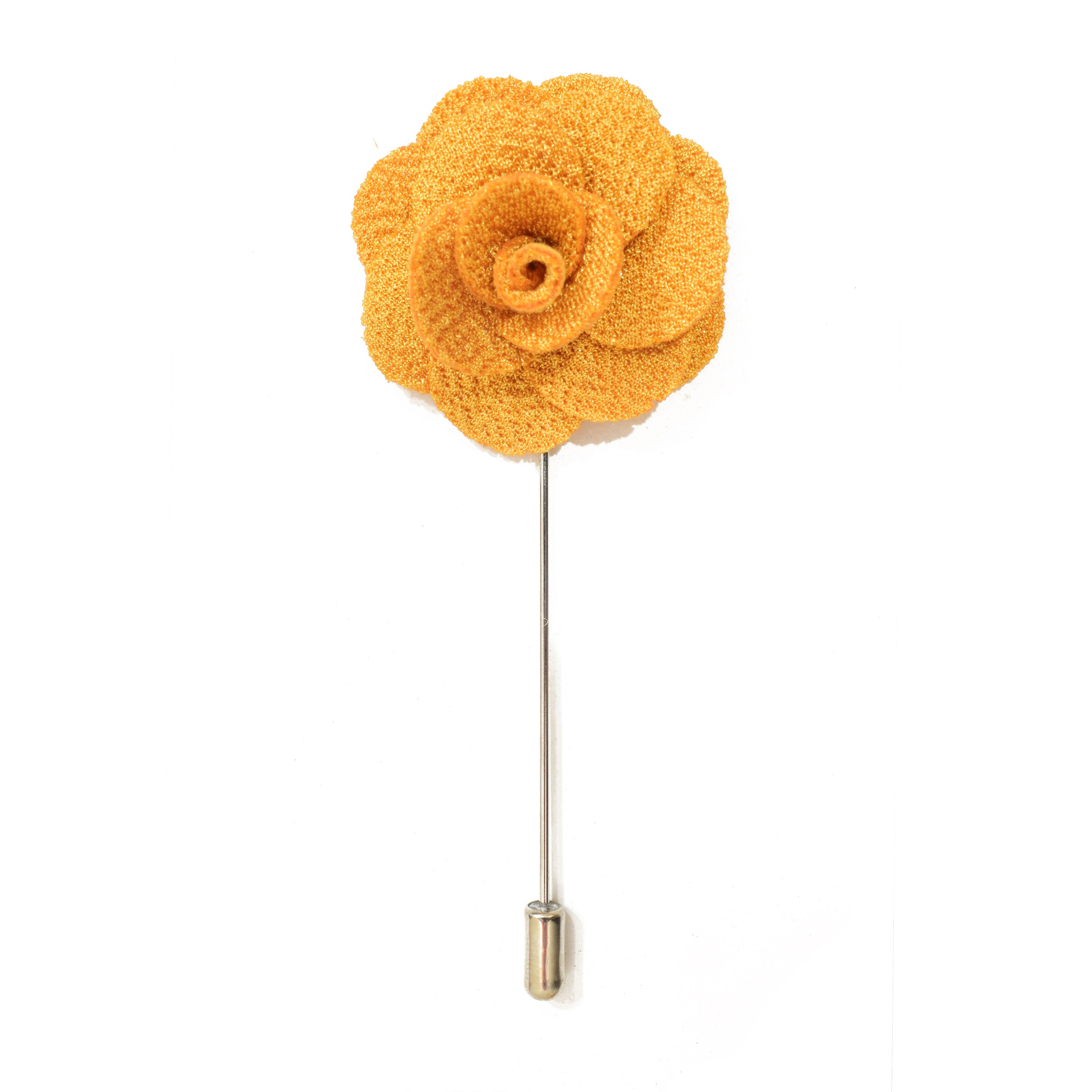 Petal Lapel Pin - Mustard Yellow