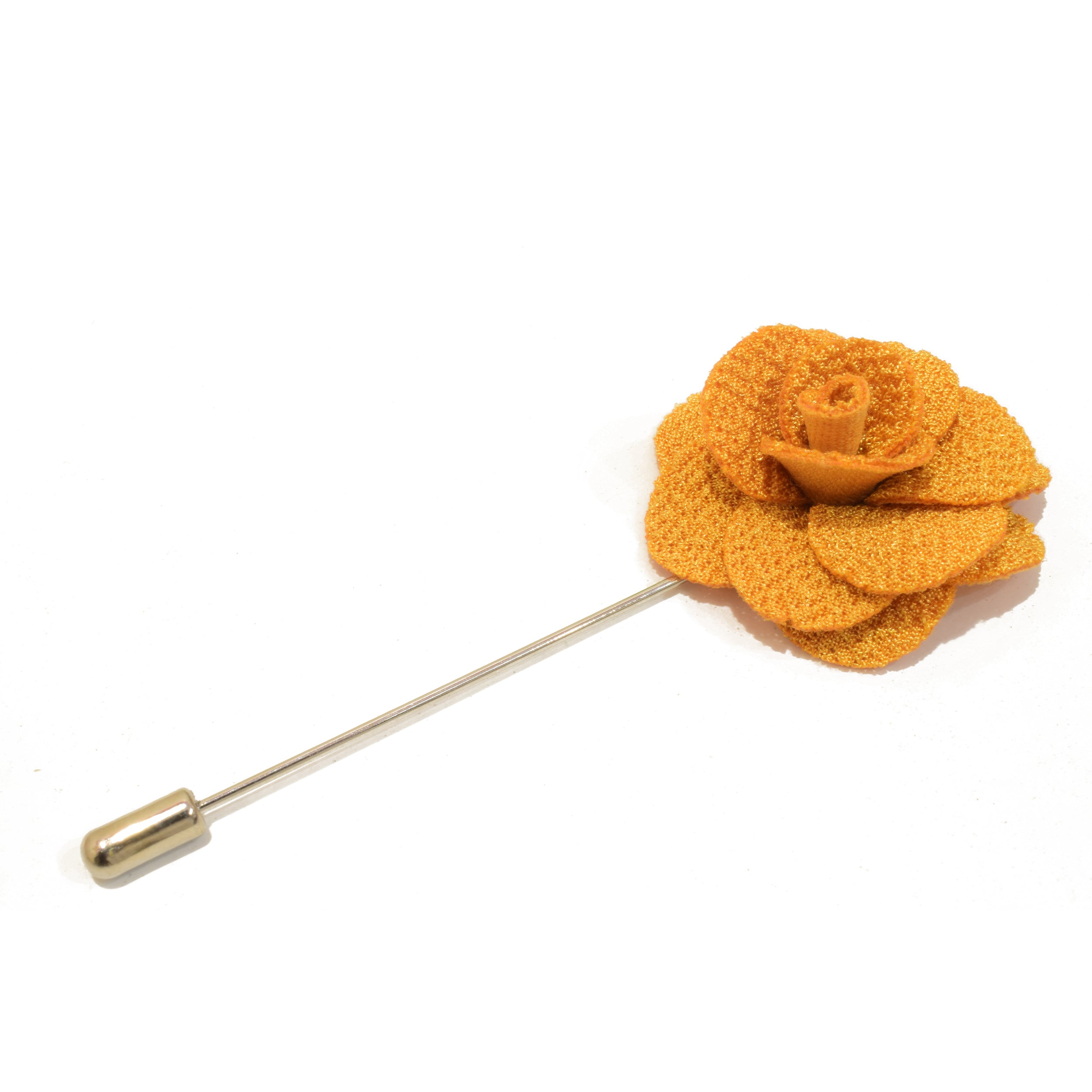 Petal Lapel Pin - Mustard Yellow