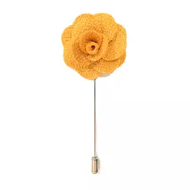 Petal Lapel Pin - Mustard Yellow