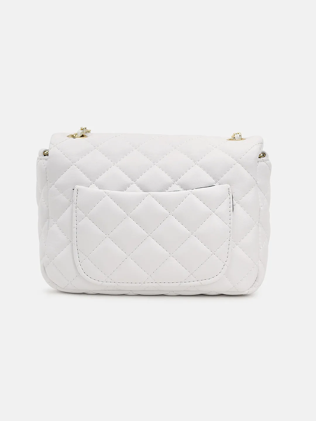 Quilted Shoulder Bag With Chain