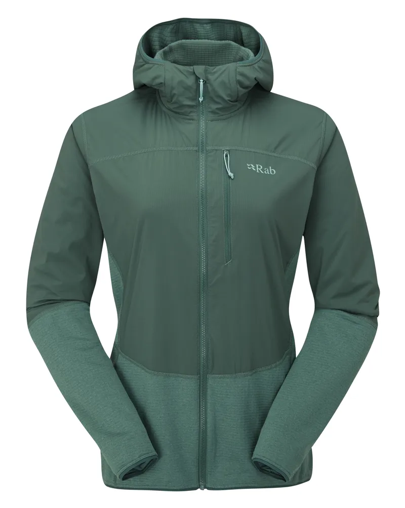 Rab Womens Ascendor Summit Hoody Green Slate