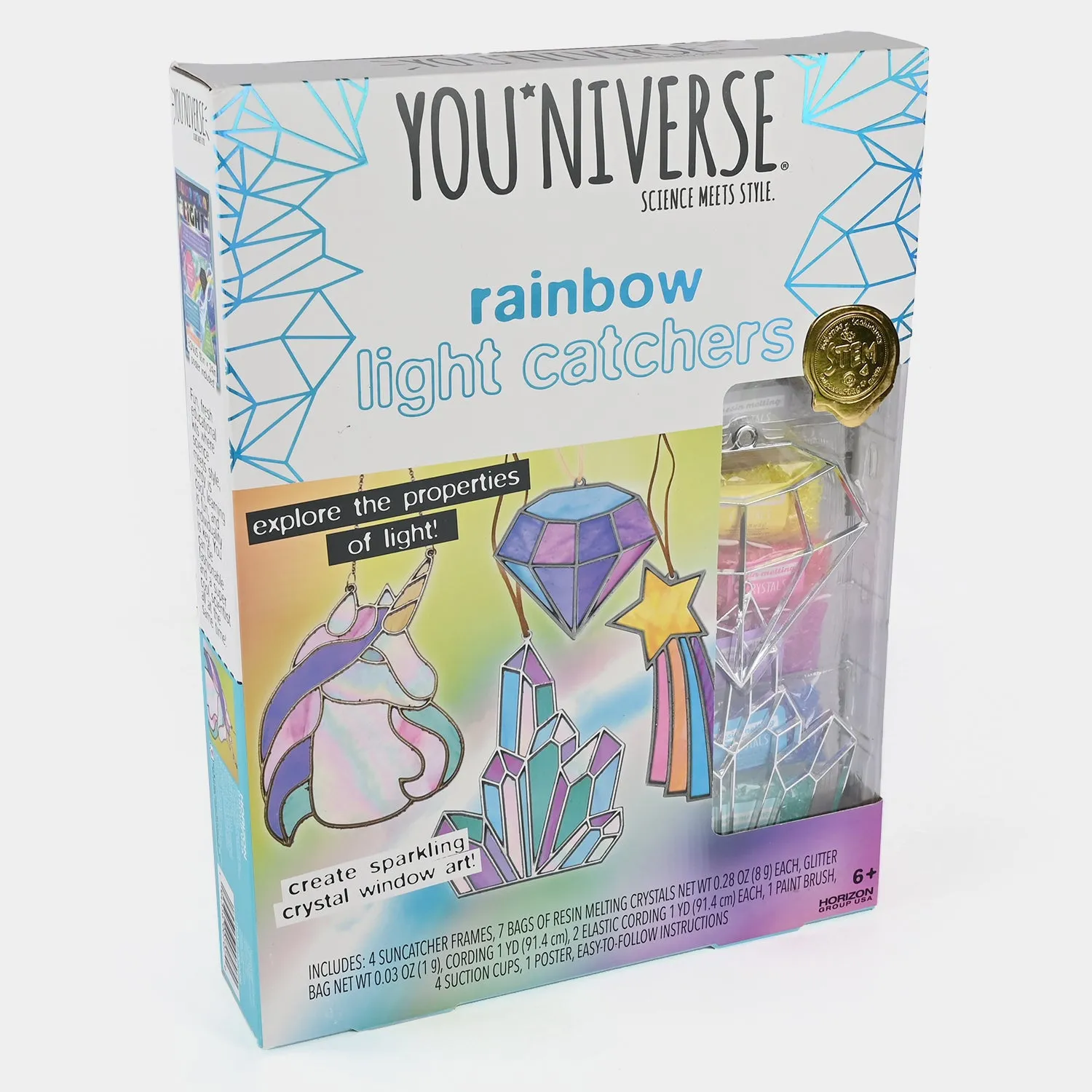 Rainbow Light Catchers Crystal Window Art Kit