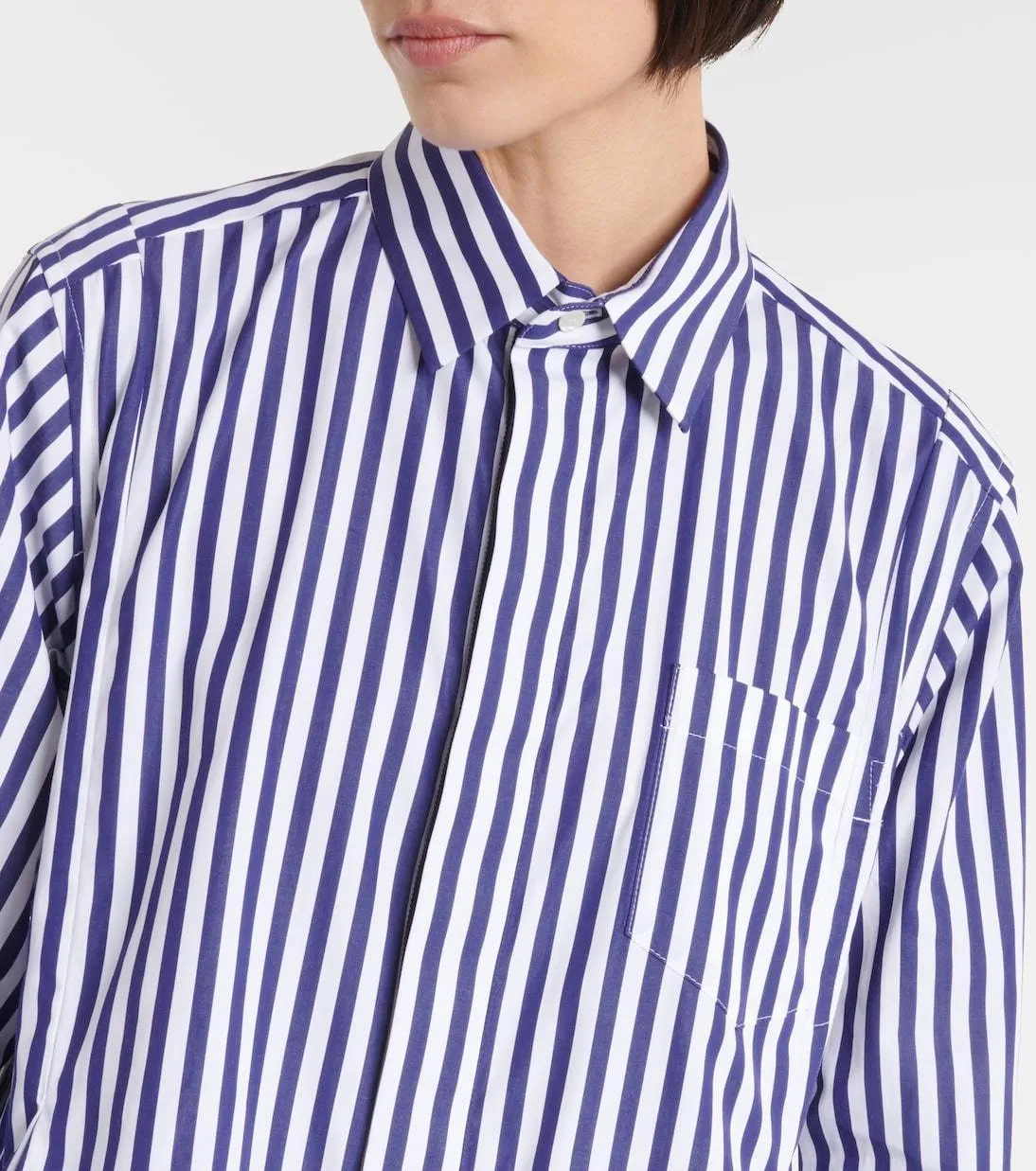 sacai  |Stripes Casual Style Peplum Collaboration Long Sleeves Plain