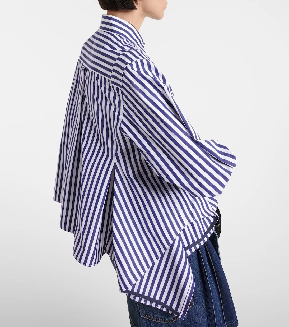 sacai  |Stripes Casual Style Peplum Collaboration Long Sleeves Plain