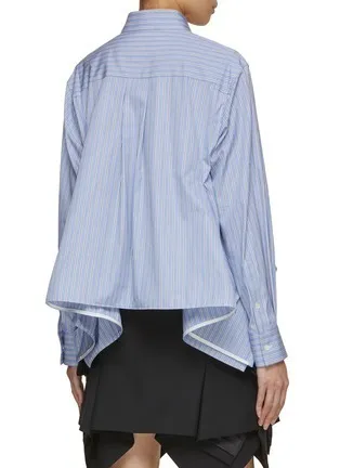 sacai  |Stripes Casual Style Peplum Collaboration Long Sleeves Plain