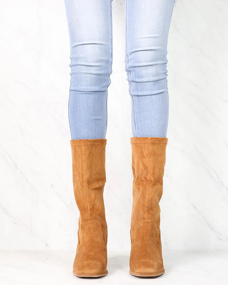 Sbicca - Noelani Corduroy Mid-Calf Boot in Tan