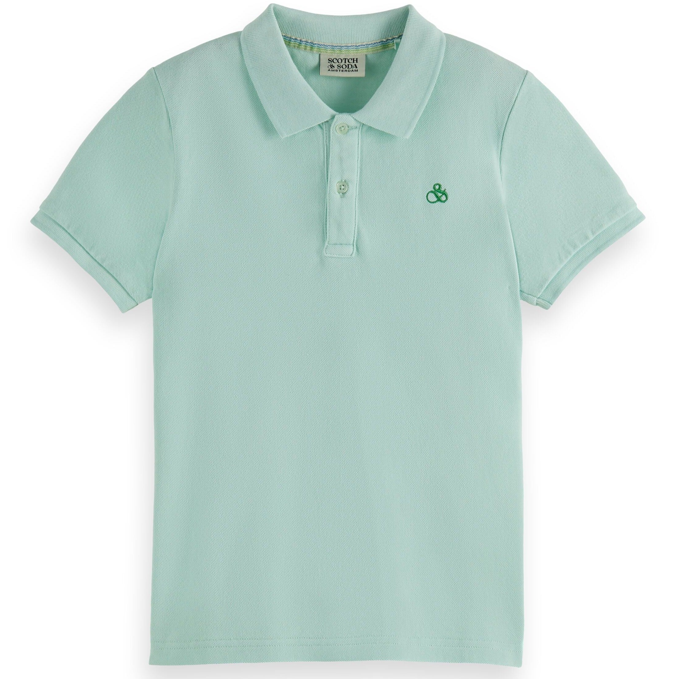 Scotch & Soda Boys Short Sleeve Pique Polo _Mint 170570