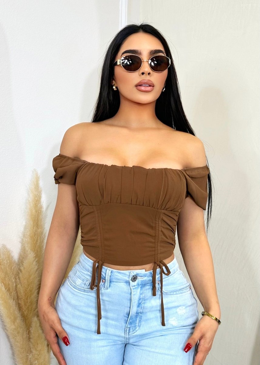 Simone Top Brown