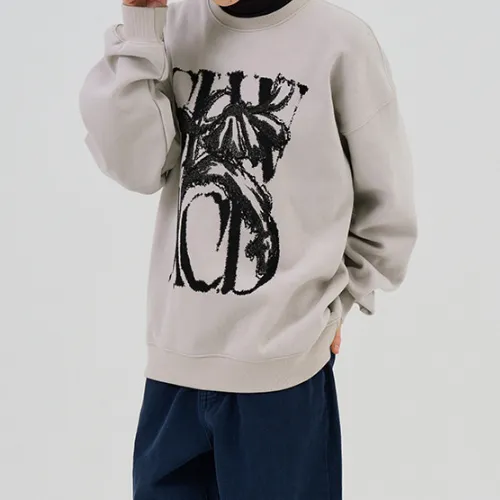 SLOW ACID  |Unisex Street Style Long Sleeves Logo Sweatshirts