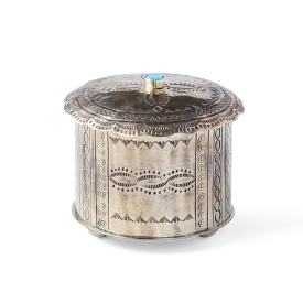 Southwestern Round Box :: Silver