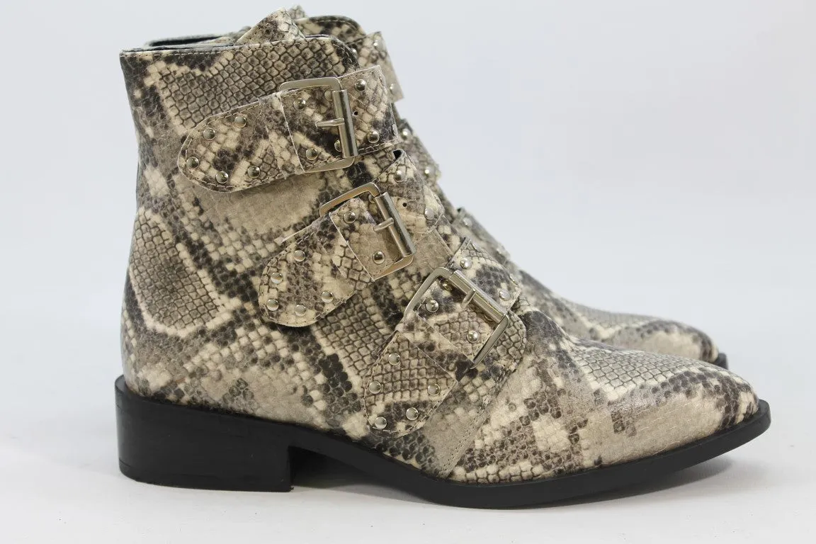 Steve New York Harmon Women's Snakeskin-Print Boots 7.5M(ZAP13231)