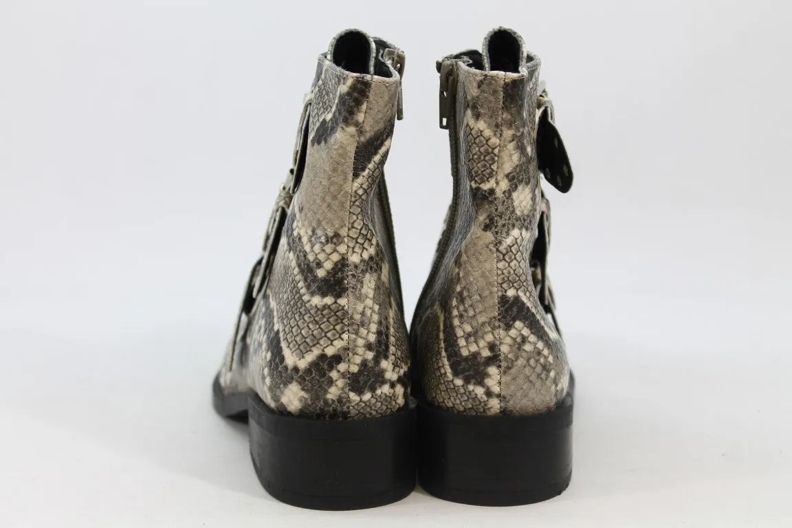 Steve New York Harmon Women's Snakeskin-Print Boots 7.5M(ZAP13231)