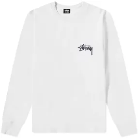 Stussy Long Sleeve Basic Stussy TeeWhite