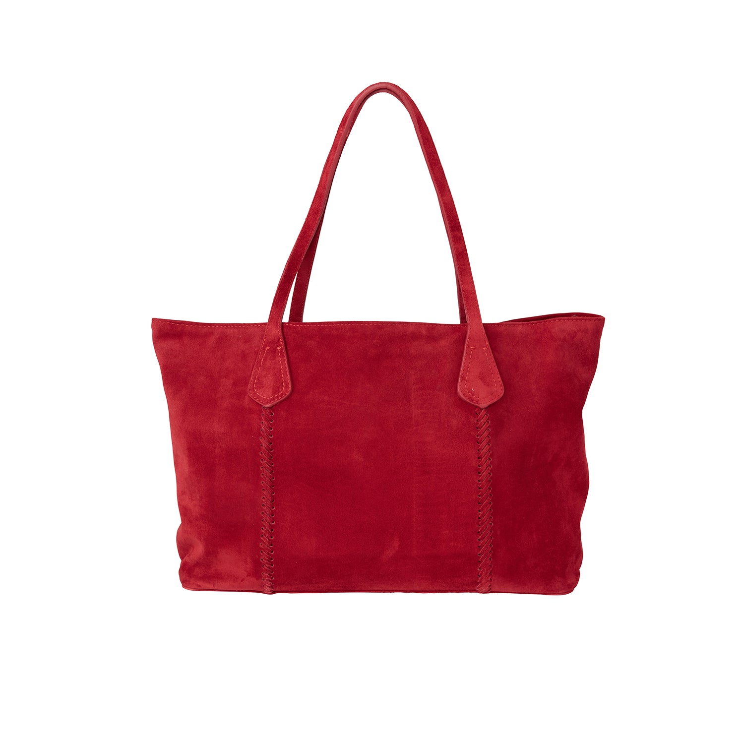 Suede Tote :: Red