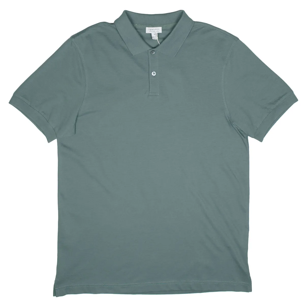 Sunspel - Short Sleeve Piqué Polo Shirt - Sage