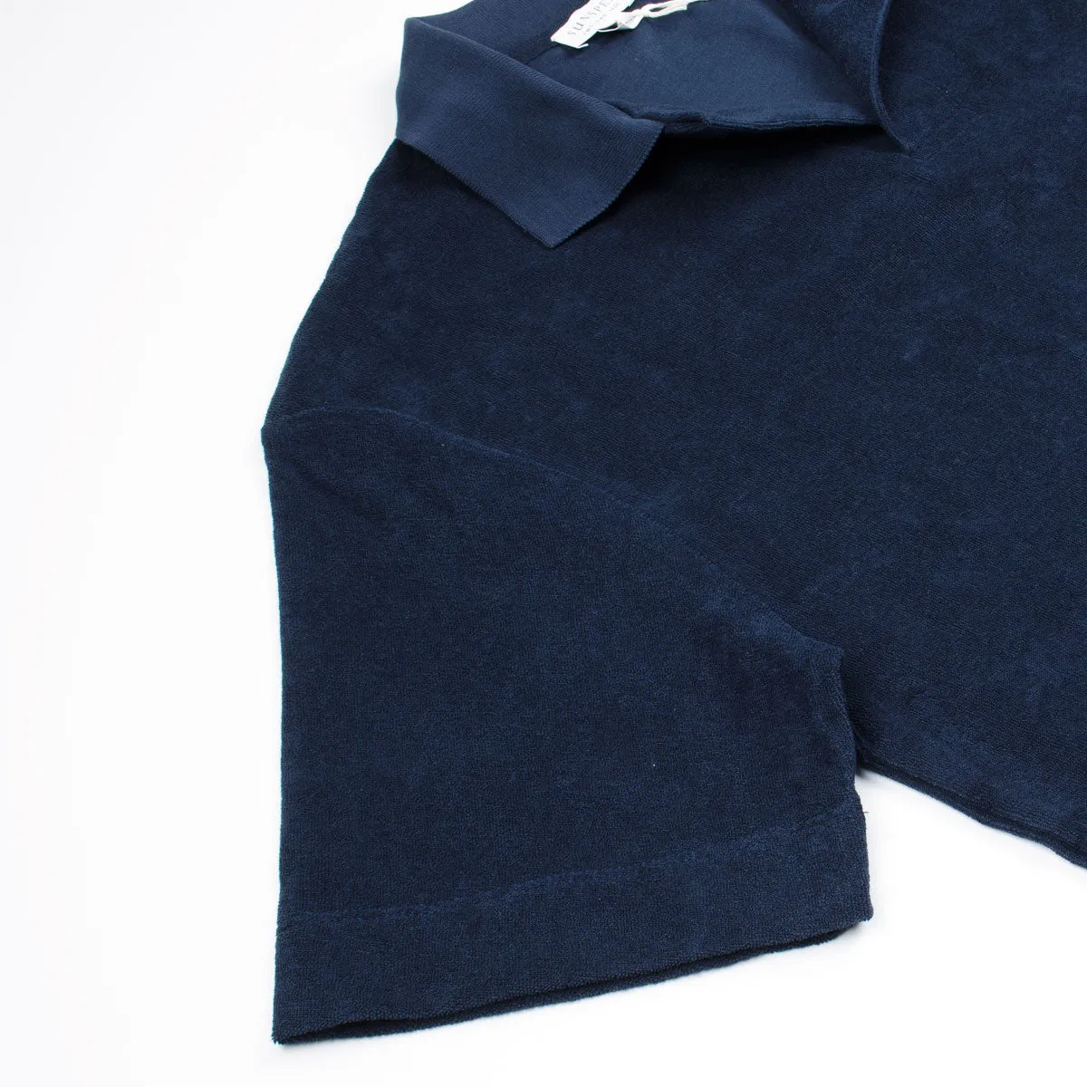 Sunspel - Short Sleeve Terry Polo - Navy