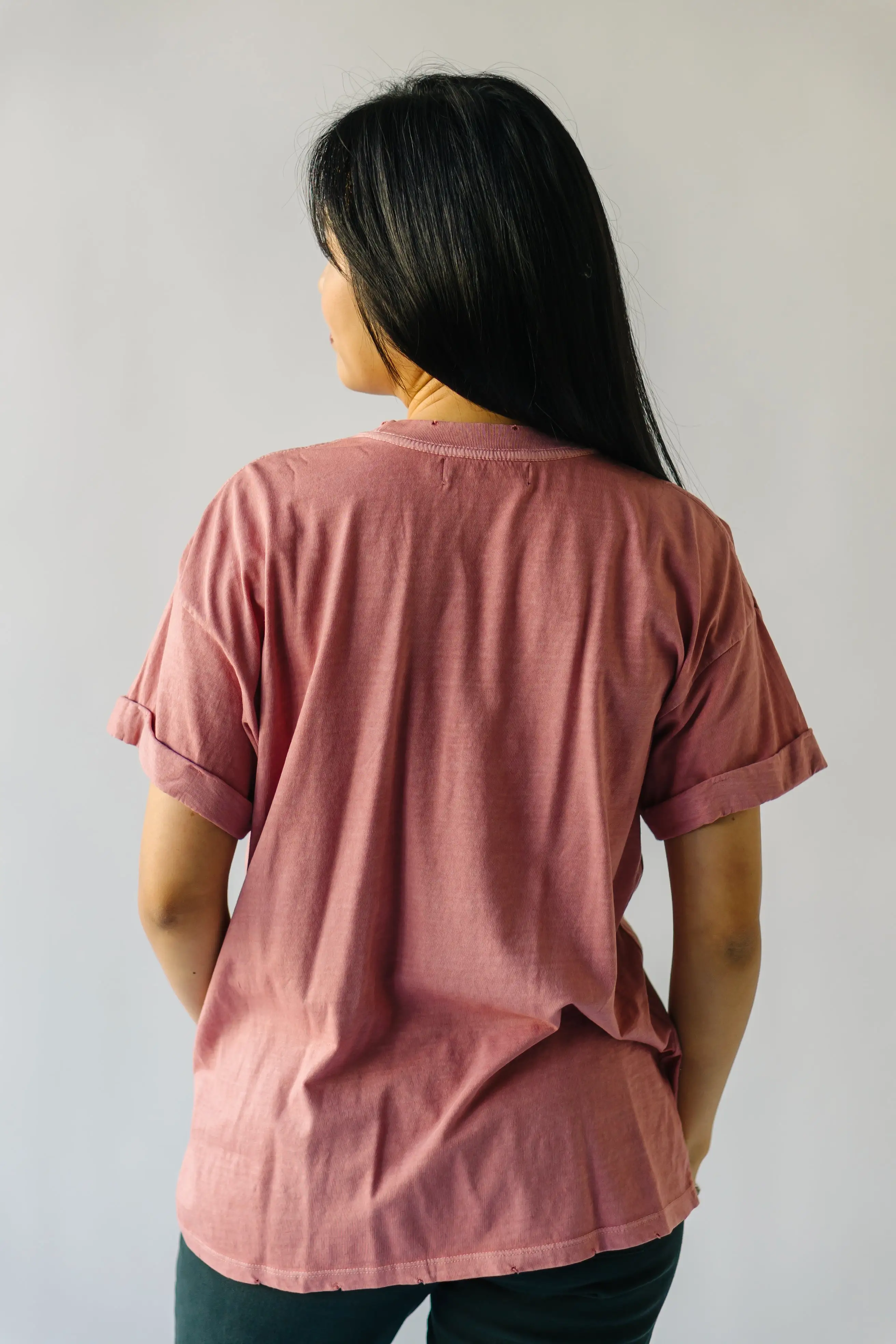 The November Chrysanthemum Tee in Dusty Pink