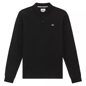 Tommy Jeans Long Sleeve Classics Polo - Black