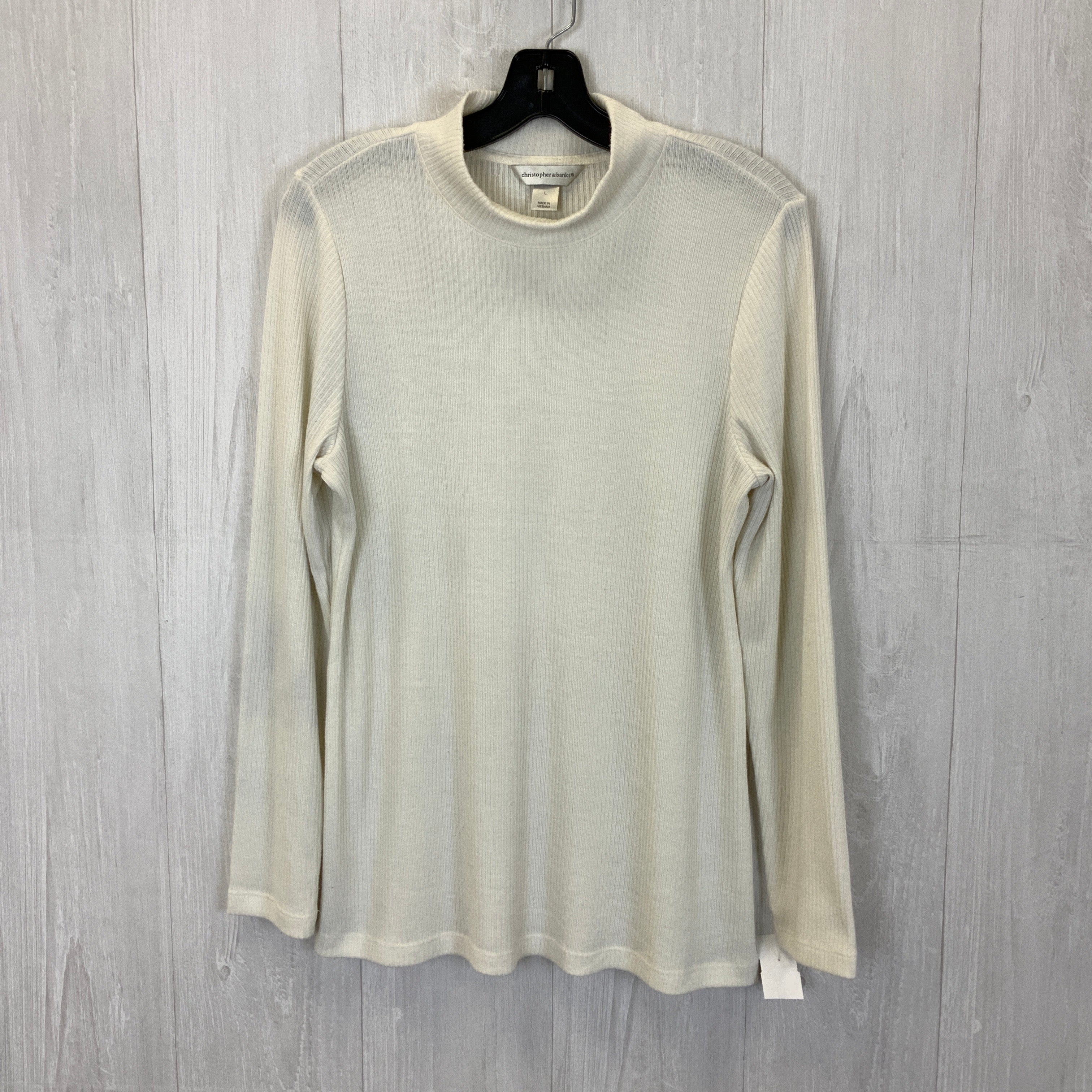 Top Long Sleeve Basic By Christopher And Banks  Size: L