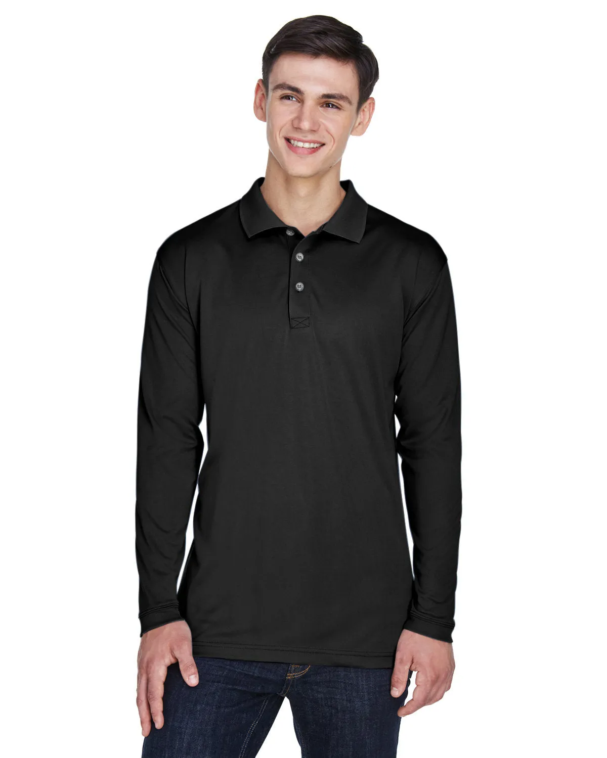 UltraClub Cool & Dry Sport Long-Sleeve Polo