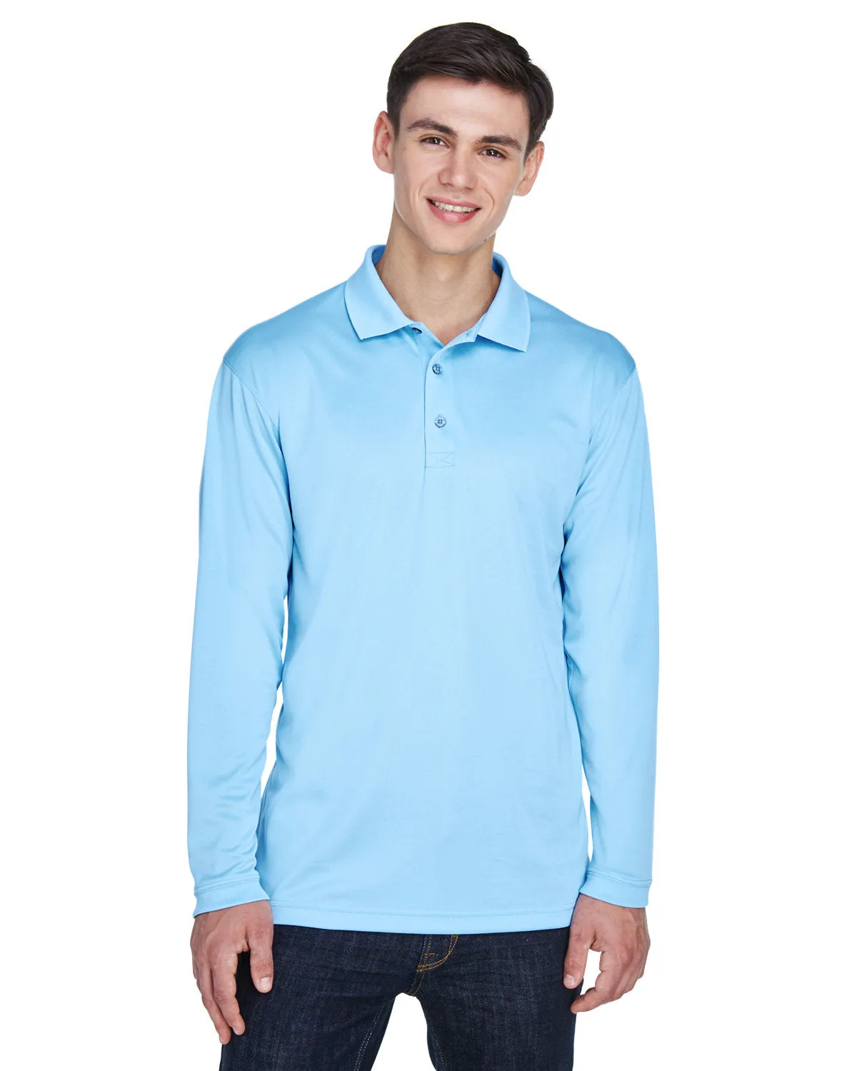 UltraClub Cool & Dry Sport Long-Sleeve Polo