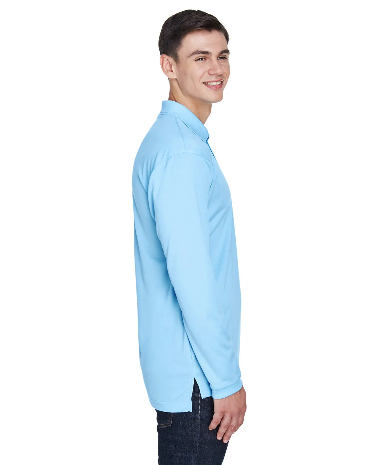 UltraClub Cool & Dry Sport Long-Sleeve Polo