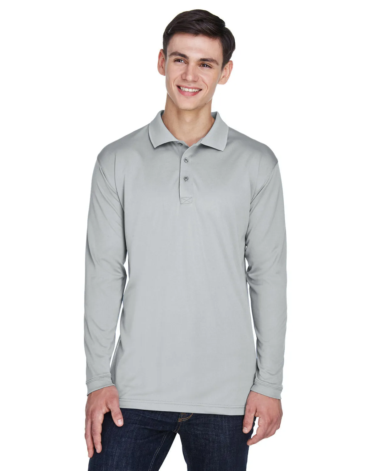 UltraClub Cool & Dry Sport Long-Sleeve Polo