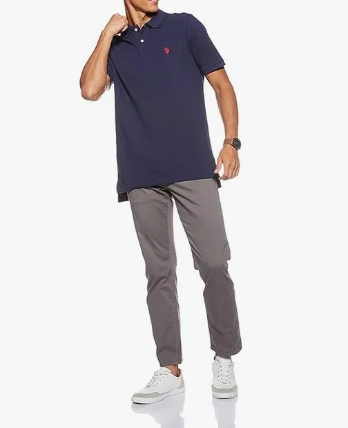 US POLO ASSN.  |Street Style Plain Cotton Short Sleeves Logo Polos