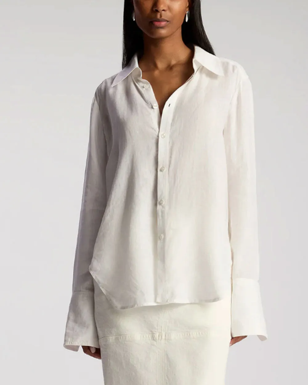 White Aiden Linen Top