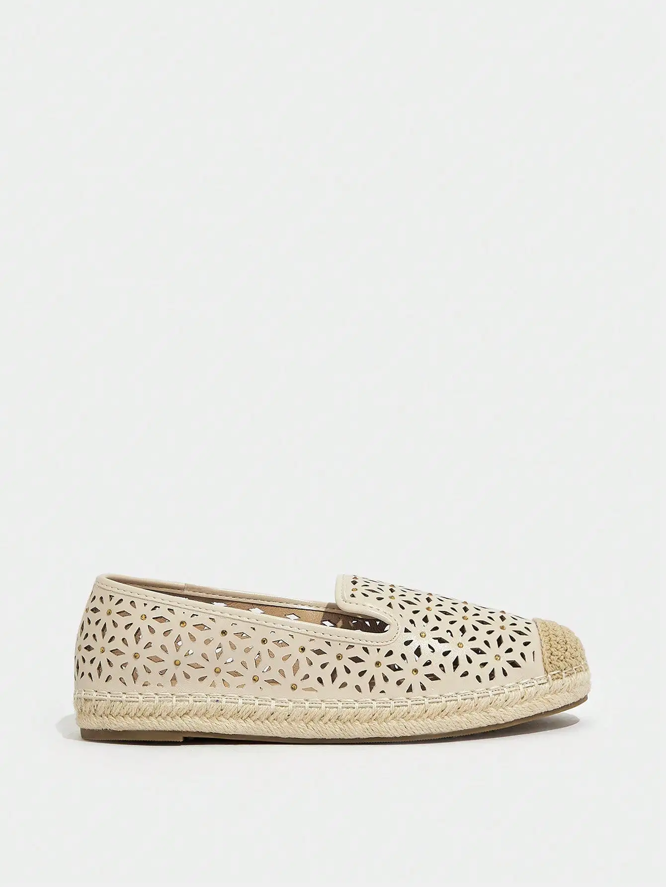 Women Hollow Out Design Slip-on Flats, Vacation Espadrille Flats