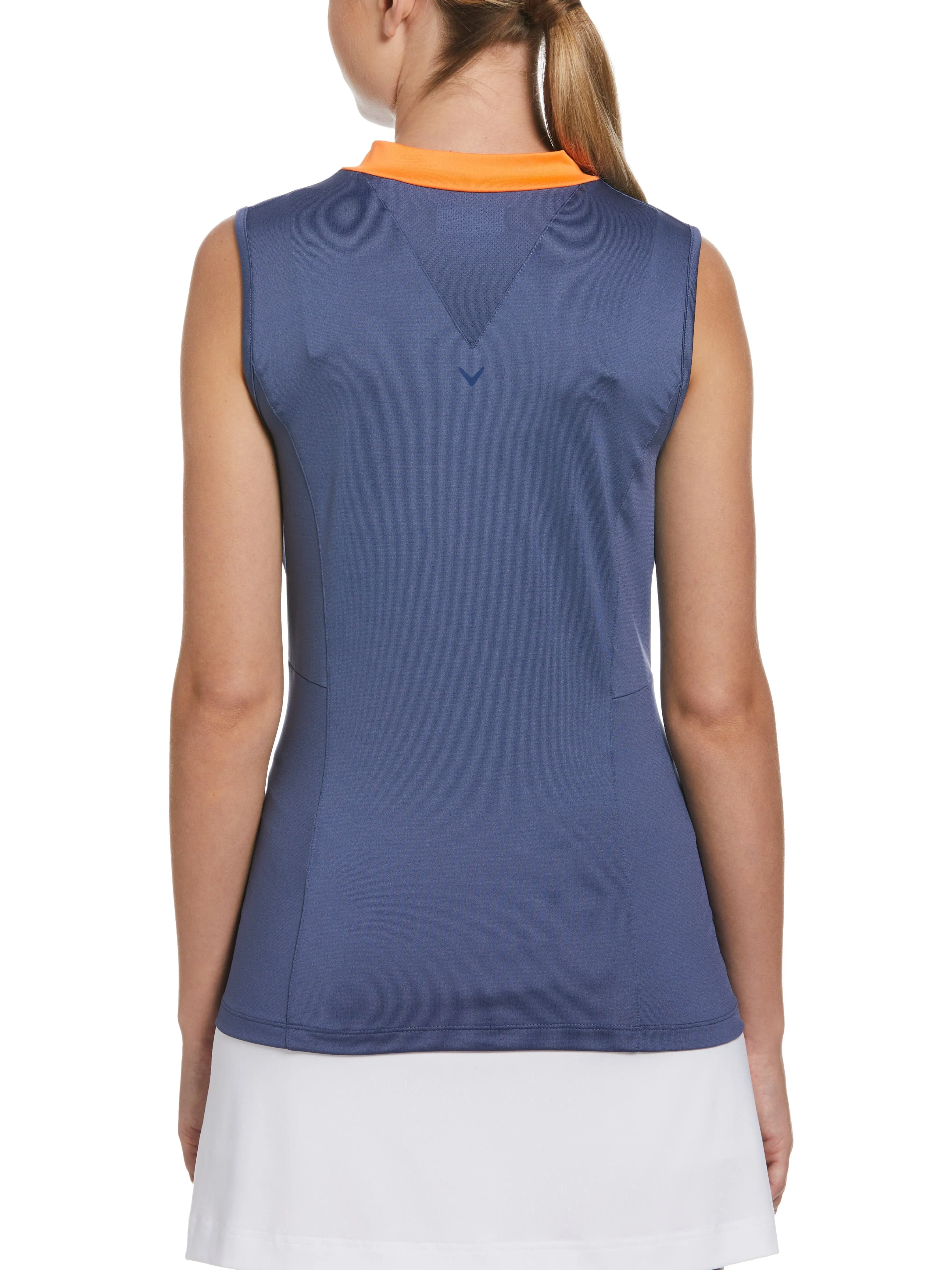 Womens Color Block Chroma Stripe Golf Top