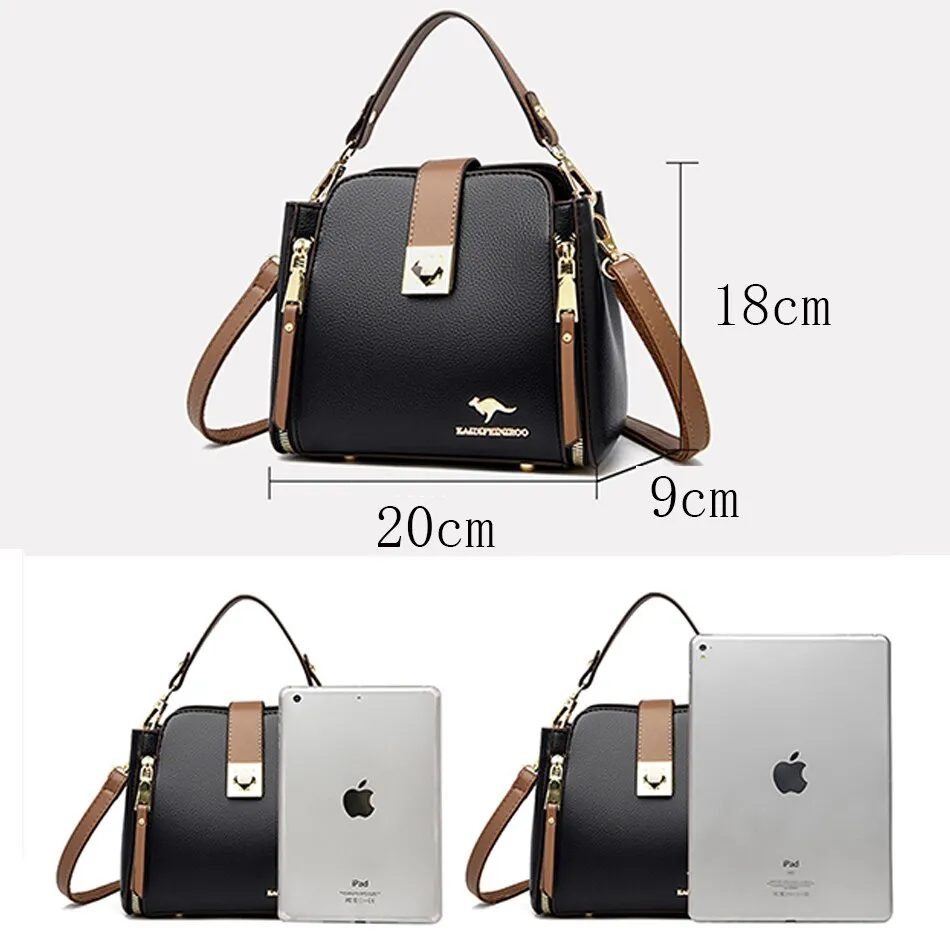 Women's Designer Tote Leather Shoulder Crossbody Messenger Handbag