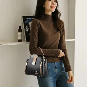 Women's Designer Tote Leather Shoulder Crossbody Messenger Handbag