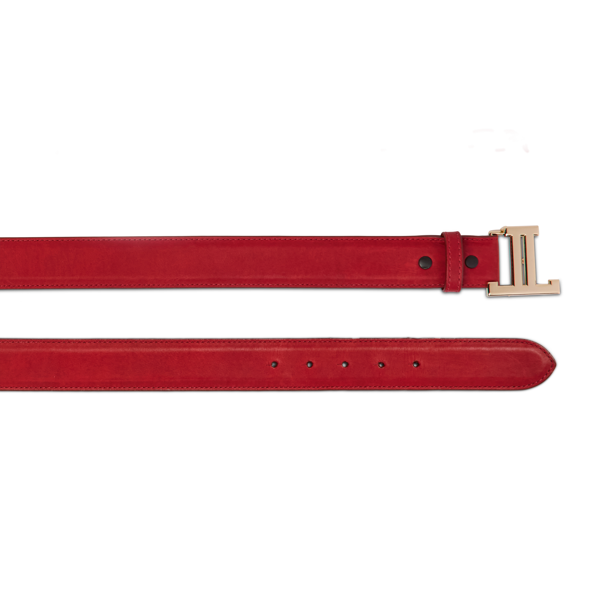 Women's Mirrored L Belt :: Red