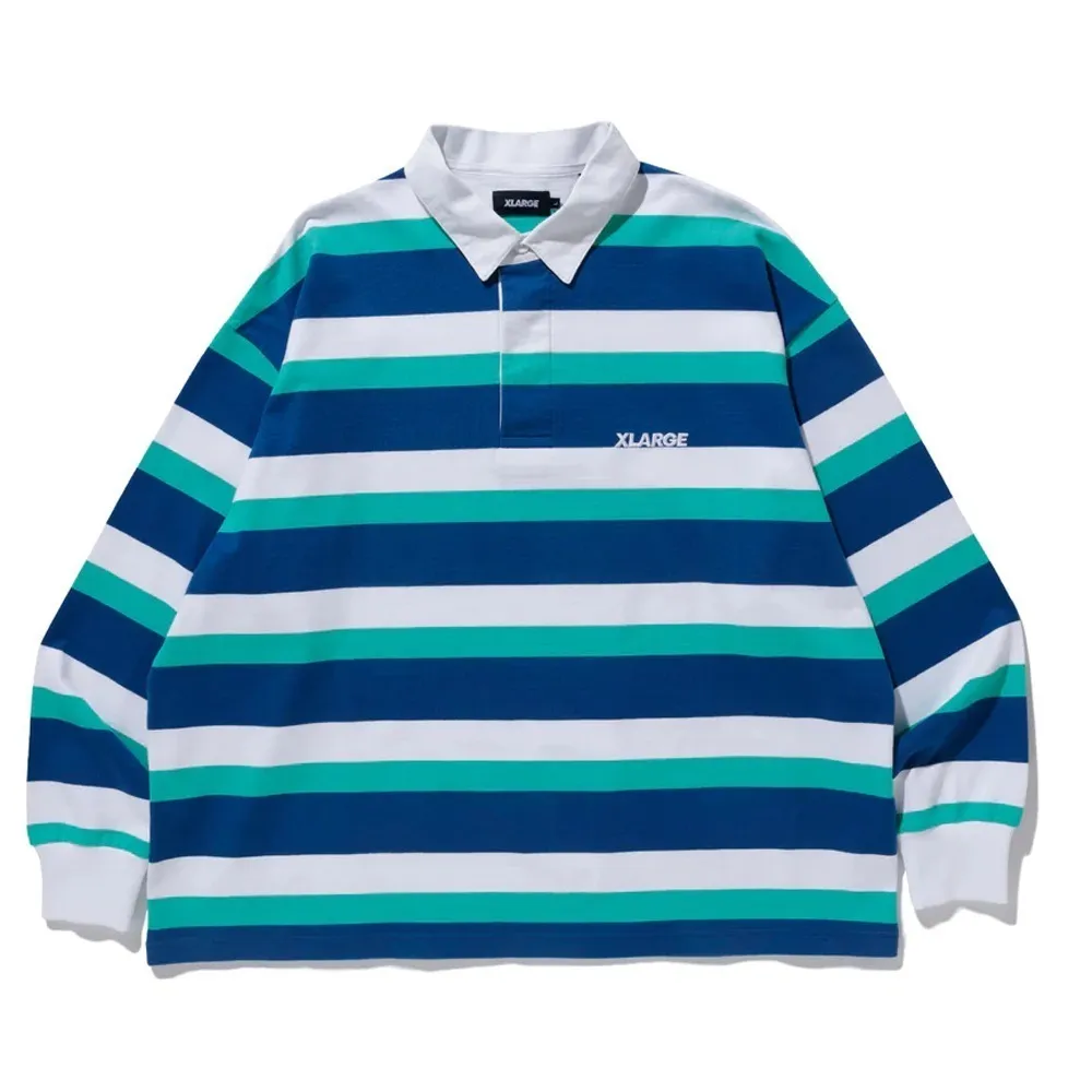 X-Large  |Stripes Unisex Street Style Long Sleeves Plain Cotton Logo