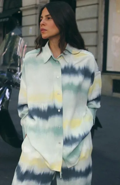 ZARA  |Casual Style Tie-dye Long Sleeves Shirts & Blouses