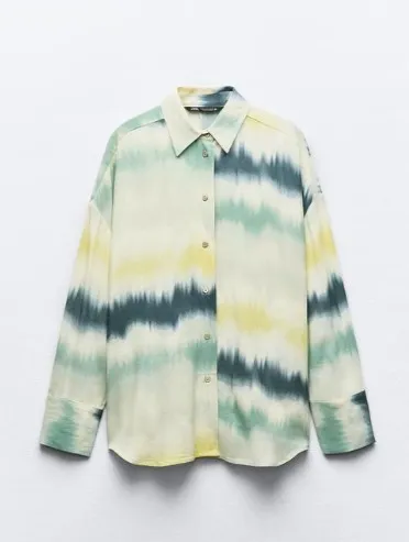 ZARA  |Casual Style Tie-dye Long Sleeves Shirts & Blouses