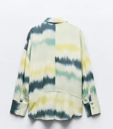 ZARA  |Casual Style Tie-dye Long Sleeves Shirts & Blouses