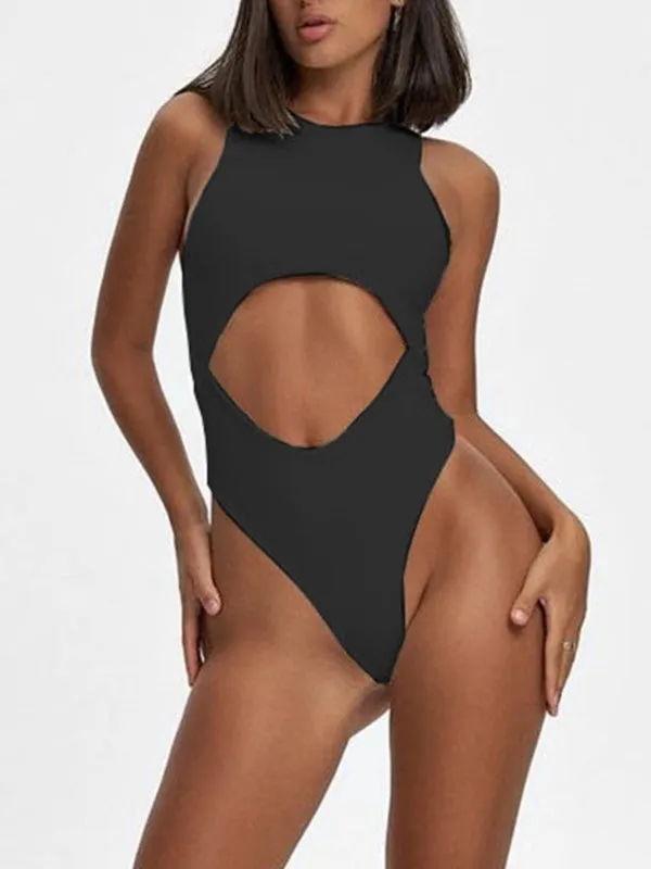 ZASUWA Female Double Hollow Out Bodysuit